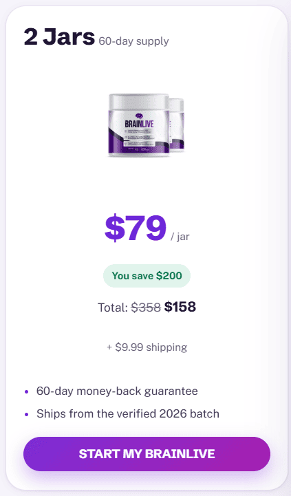 brainlive 2 bottles price